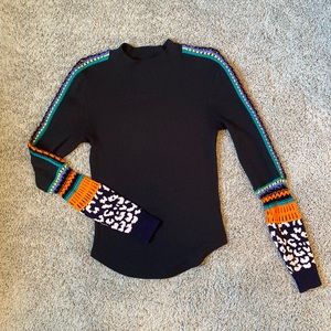 Free People switch it up cuff thermal mock Sweater Medium